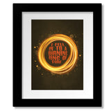 Country Music Song Lyrics Wall Art Decor - Ring of Fire by Johnny Cash