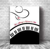 Song Lyrics Art Music Quote Poster Canvas - She's Always a Woman to Me by Billy Joel