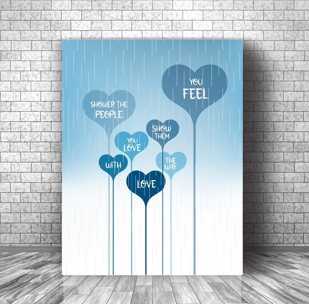 Shower the People by James Taylor - Song Lyric Wall Decor Song Lyrics Art Song Lyrics Art 11x14 Canvas Wrap 