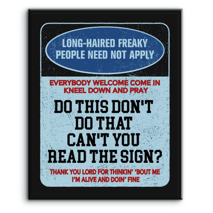 Signs by Five Man Electrical Band - 70s Rock Music Print Song Lyrics Art Song Lyrics Art 8x10 Plaque Mount 