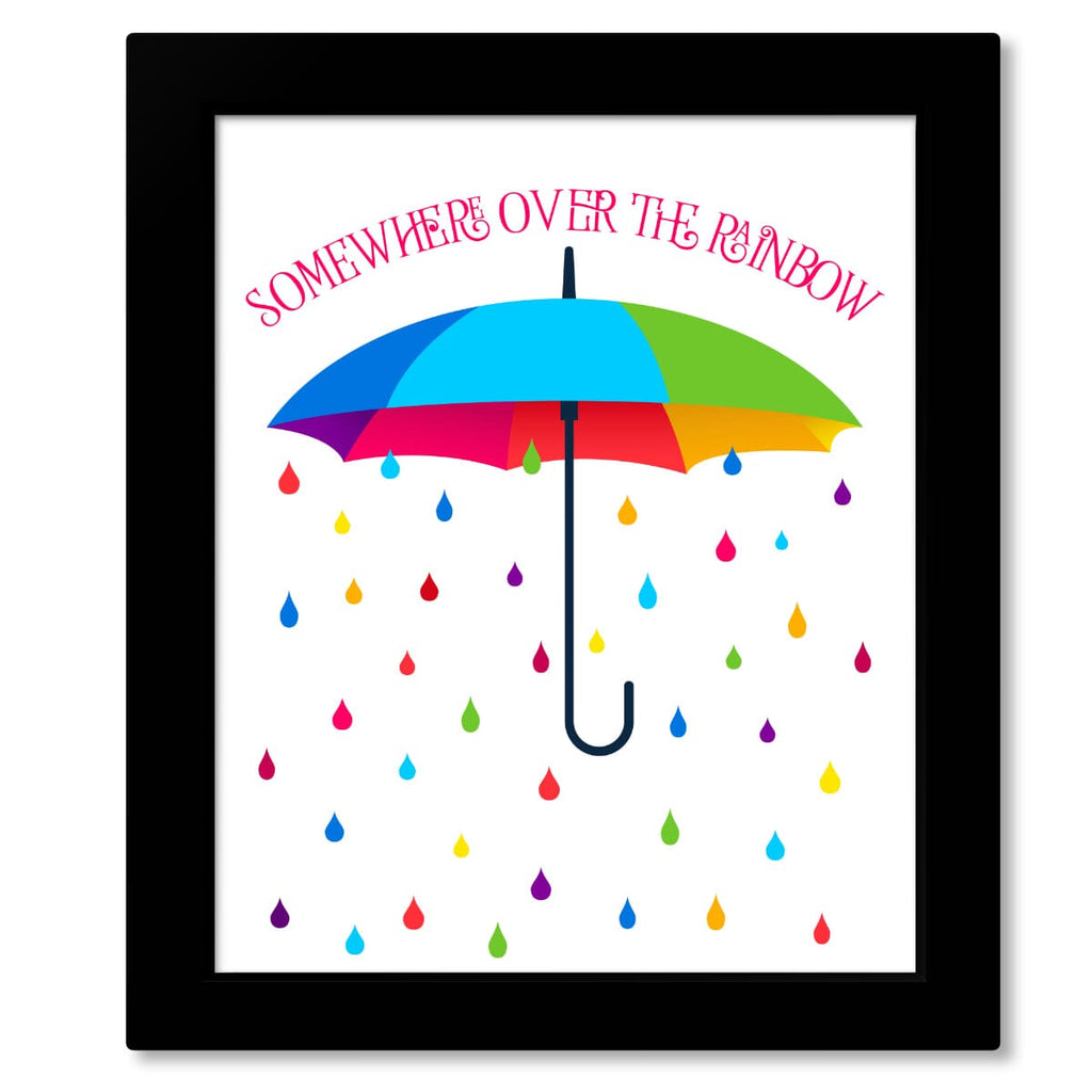 Classic Song Lyrics Art - Somewhere Over the Rainbow from Wizard of Oz