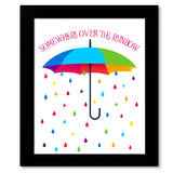 Classic Song Lyrics Art - Somewhere Over the Rainbow from Wizard of Oz
