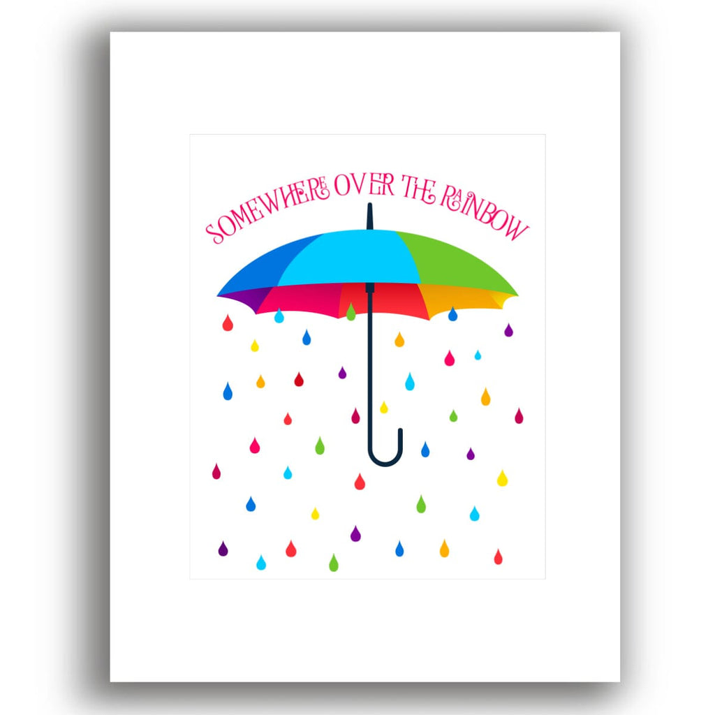 Classic Song Lyrics Art - Somewhere Over the Rainbow from Wizard of Oz