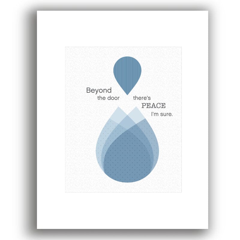Tears in Heaven by Eric Clapton - Lyric Print Music Song Art Song Lyrics Art Song Lyrics Art 8x10 White Matted Unframed Print 