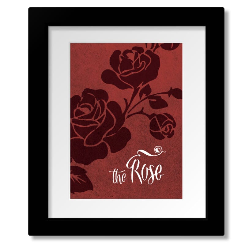 The Rose by Bette Midler - Lyric 70s Music Love Song Print Song Lyrics Art Song Lyrics Art 8x10 Matted and Framed Print 