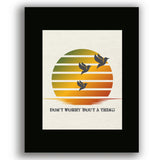 three little birds by Bob Marley Song Lyrics Art Poster Print Wall Hanging