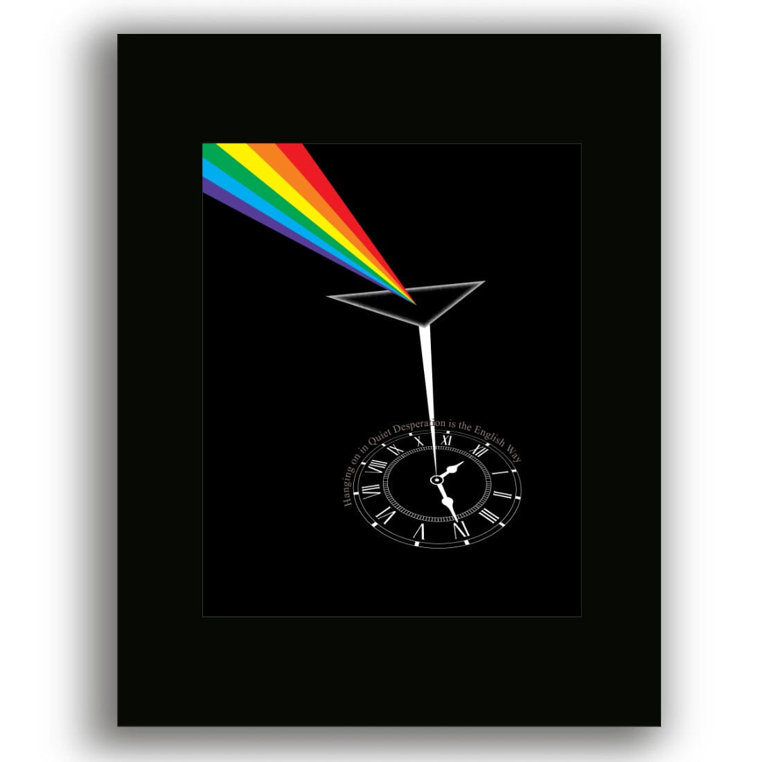 Time by Pink Floyd - Rock Music Lyric Poster Art Print Song Lyrics Art Song Lyrics Art 8x10 Black Matted Print 