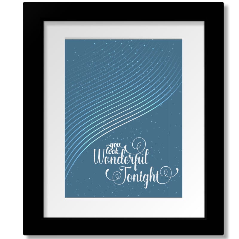Wonderful Tonight by Eric Clapton - Love Song Lyric Art Print Song Lyrics Art Song Lyrics Art 8x10 Matted and Framed Print 