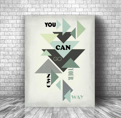 Go Your Own Way by Fleetwood Mac - Classic Rock Music Art Song Lyrics Art Song Lyrics Art 11x14 Canvas Wrap 